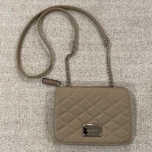 Nine Wast Quilted Tan Crossbody Purse